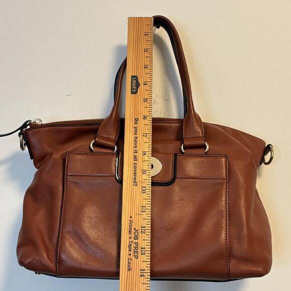 Kate Spade New York Bag Womens Size Medium Brown Leather Satchel Handbag Pocket - Picture 12 of 13